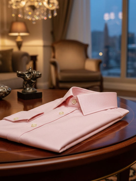 Priveeparis Light Pink Shirt (Textured)