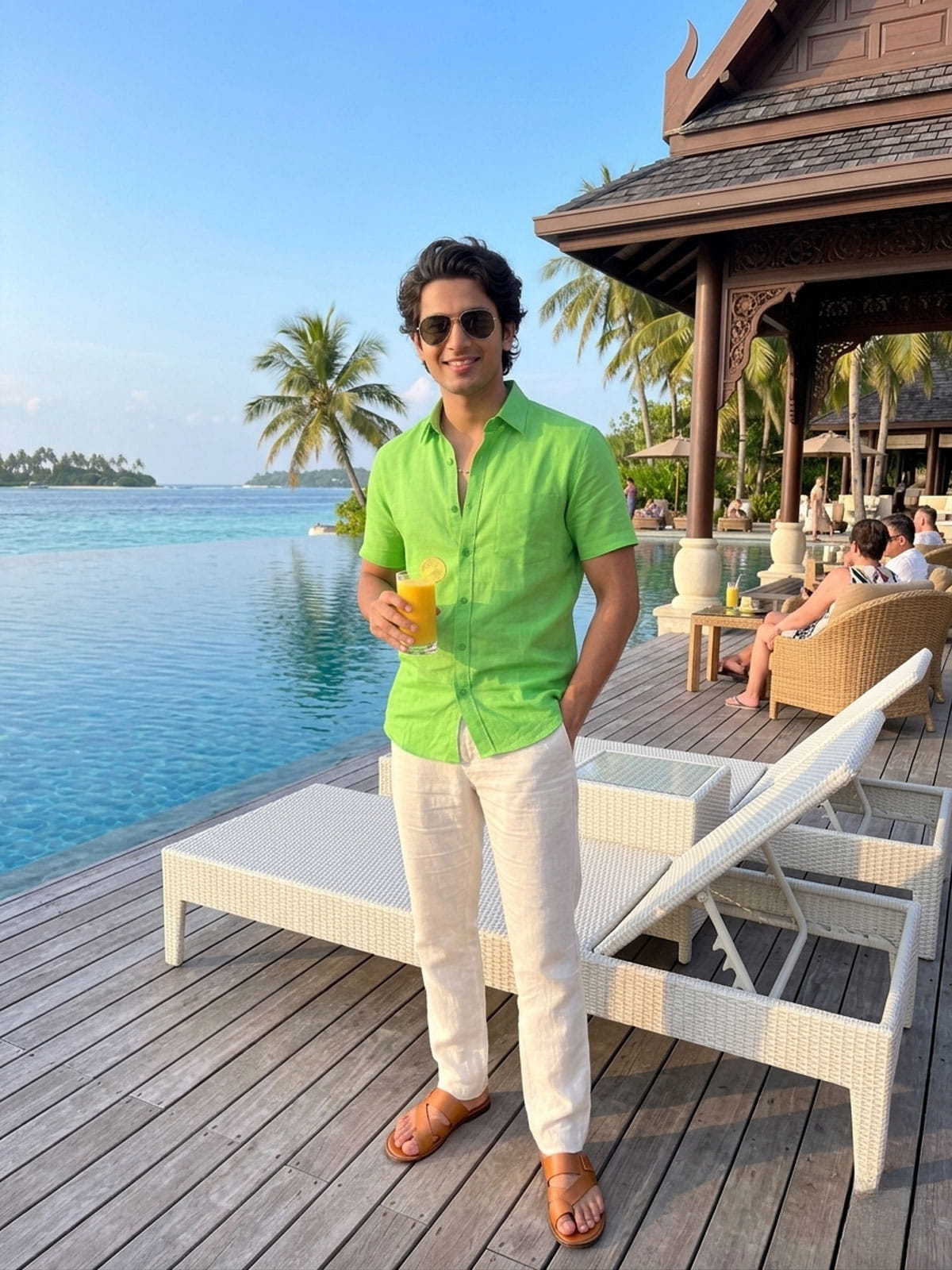 Lime Green Linen Shirt India