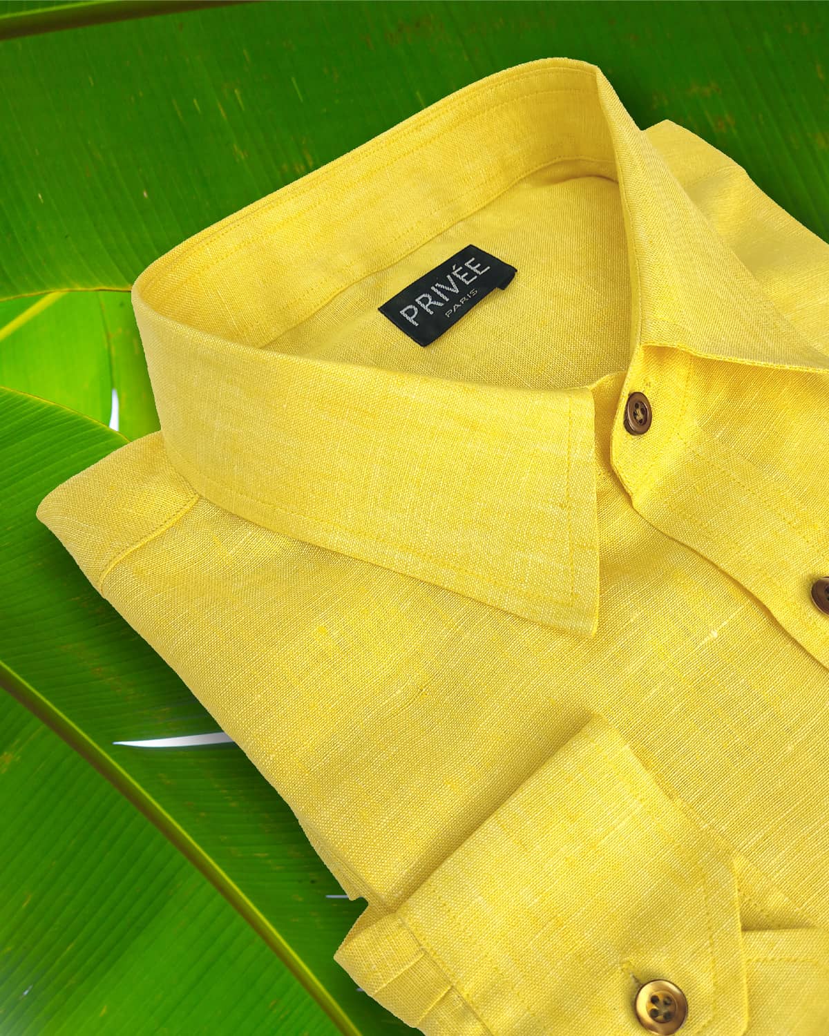 Yellow Linen Shirt (For Auspicious Events)