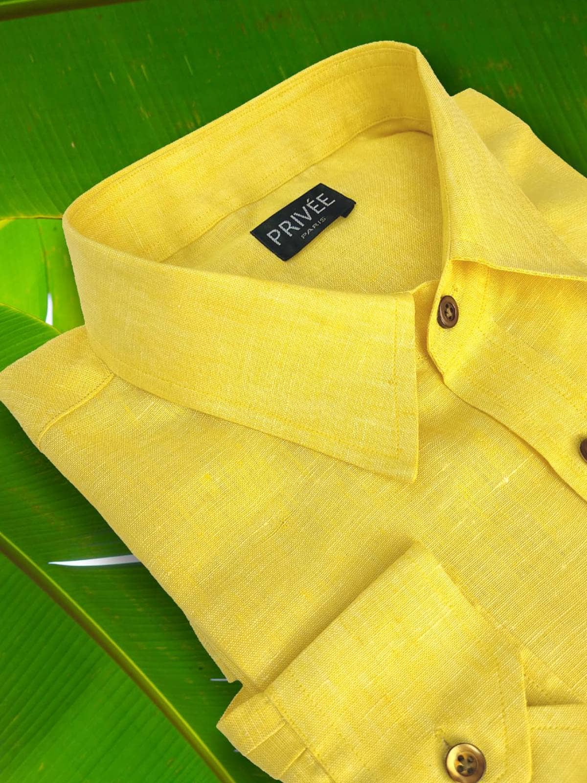 Yellow Linen Shirt (For Auspicious Events)