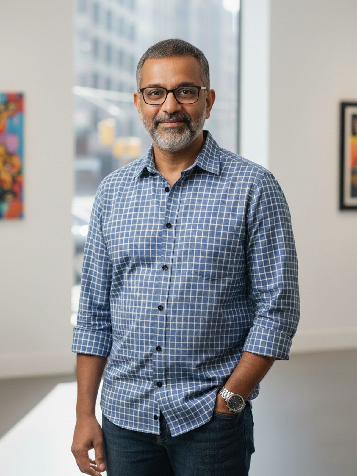 Luxe Blue Check Shirt