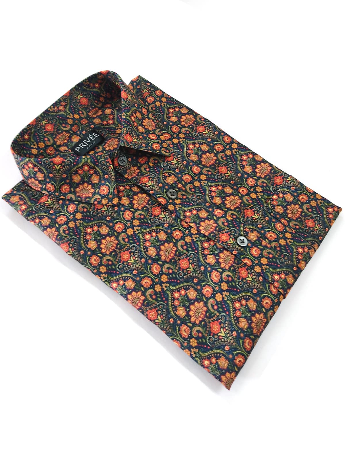 Majestic Collection Floral Green Print Shirts