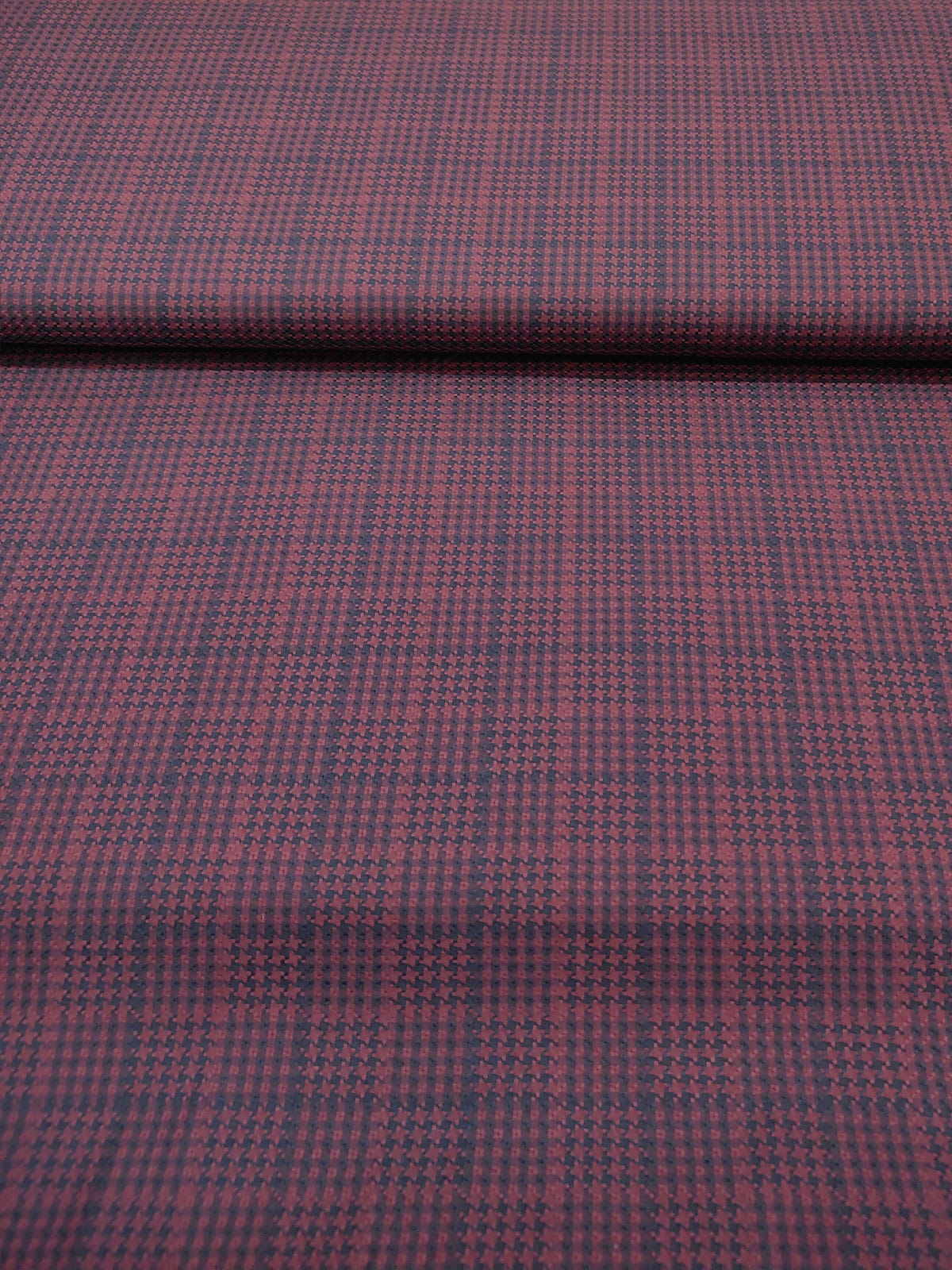Maroon Houndstooth Shirt