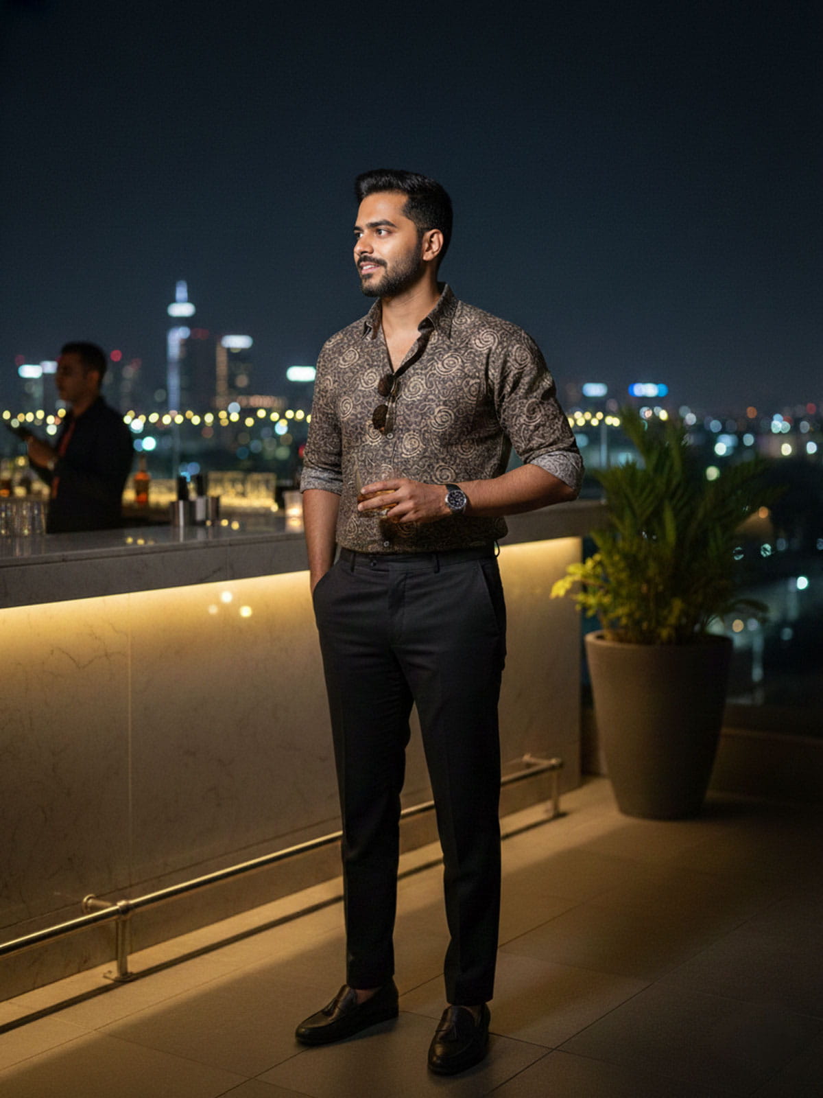 Priveeparis Metallic Rose Shirts