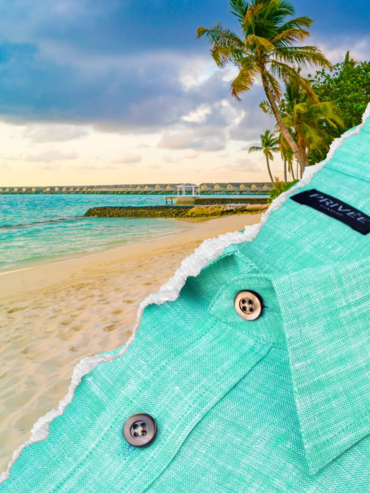 Mint Linen Shirt (Trip and Beach Vacation)