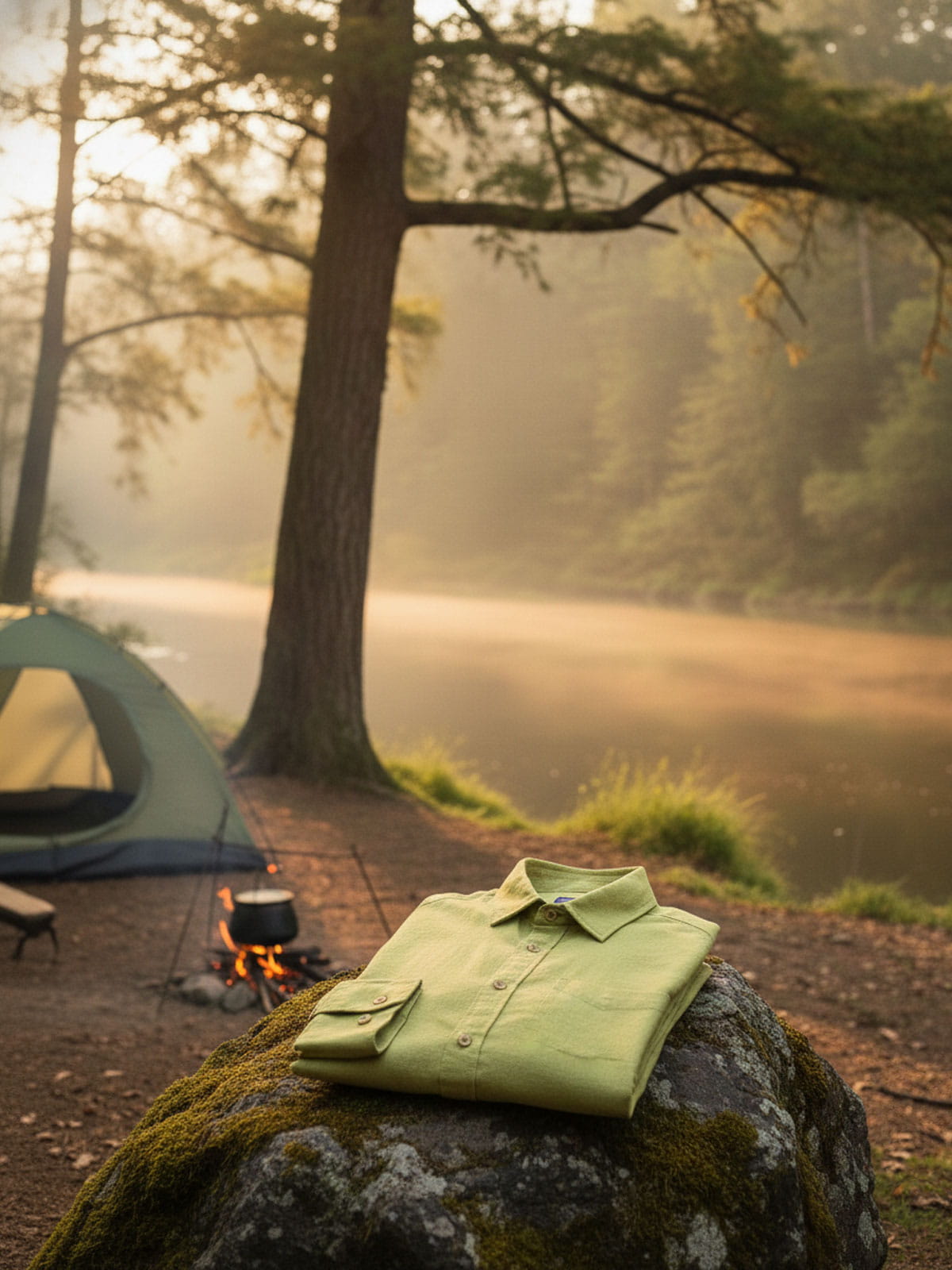 Olive Green Linen Shirt Priveeparis