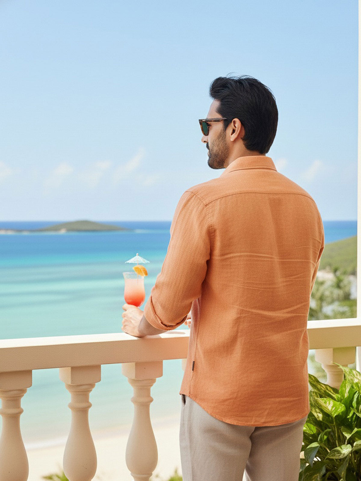 Orange Linen Shirts India