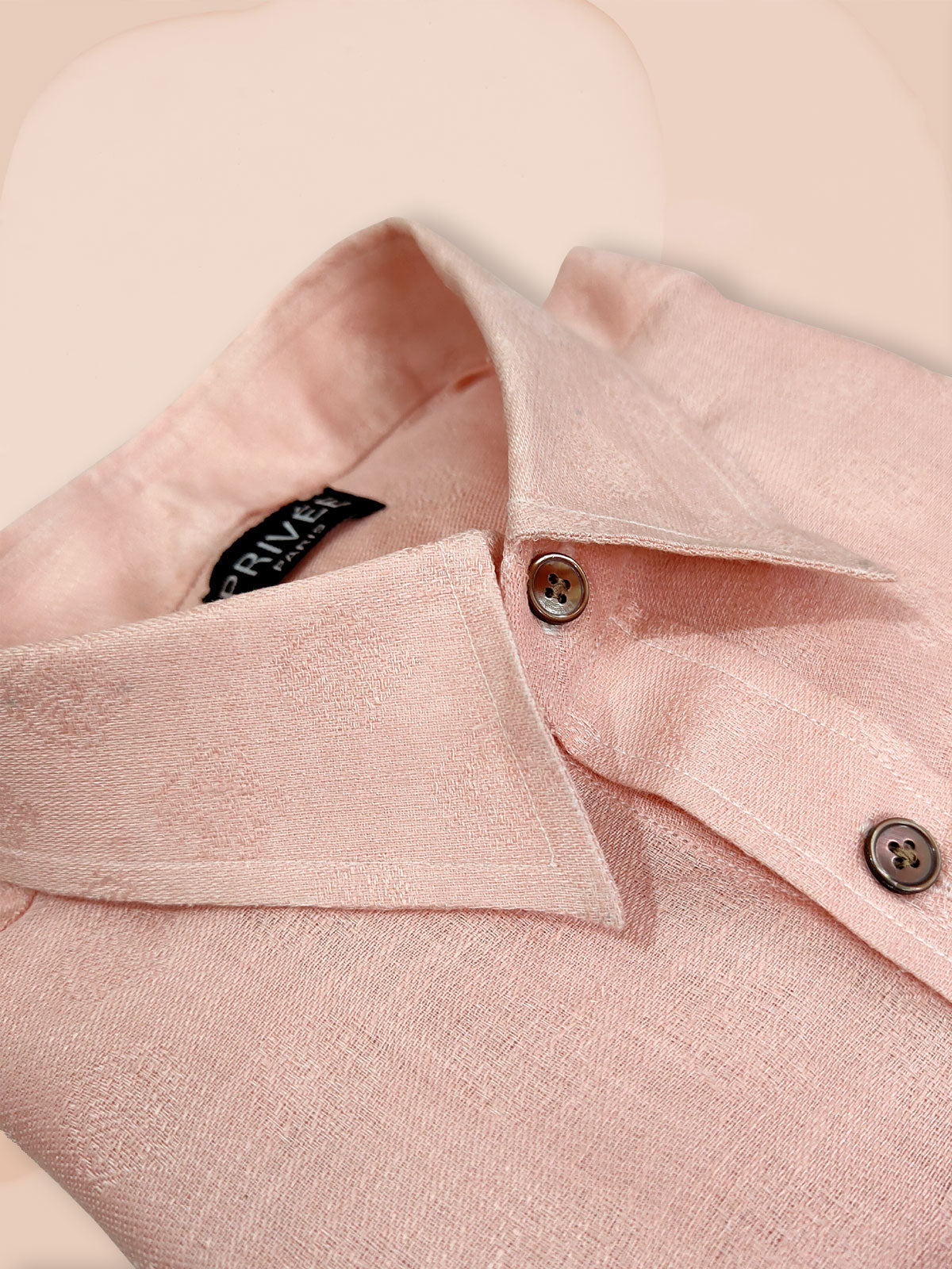 Peach Luxury Shirt (Irish Linen) Privee Paris