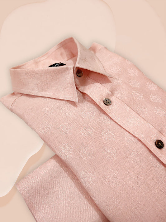 Peach Luxury Shirt (Irish Linen) India