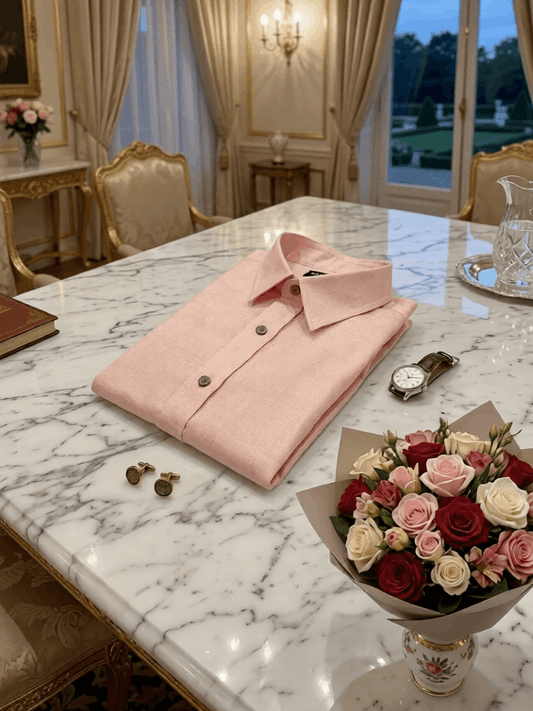 Peach Luxury Shirt Privee Paris