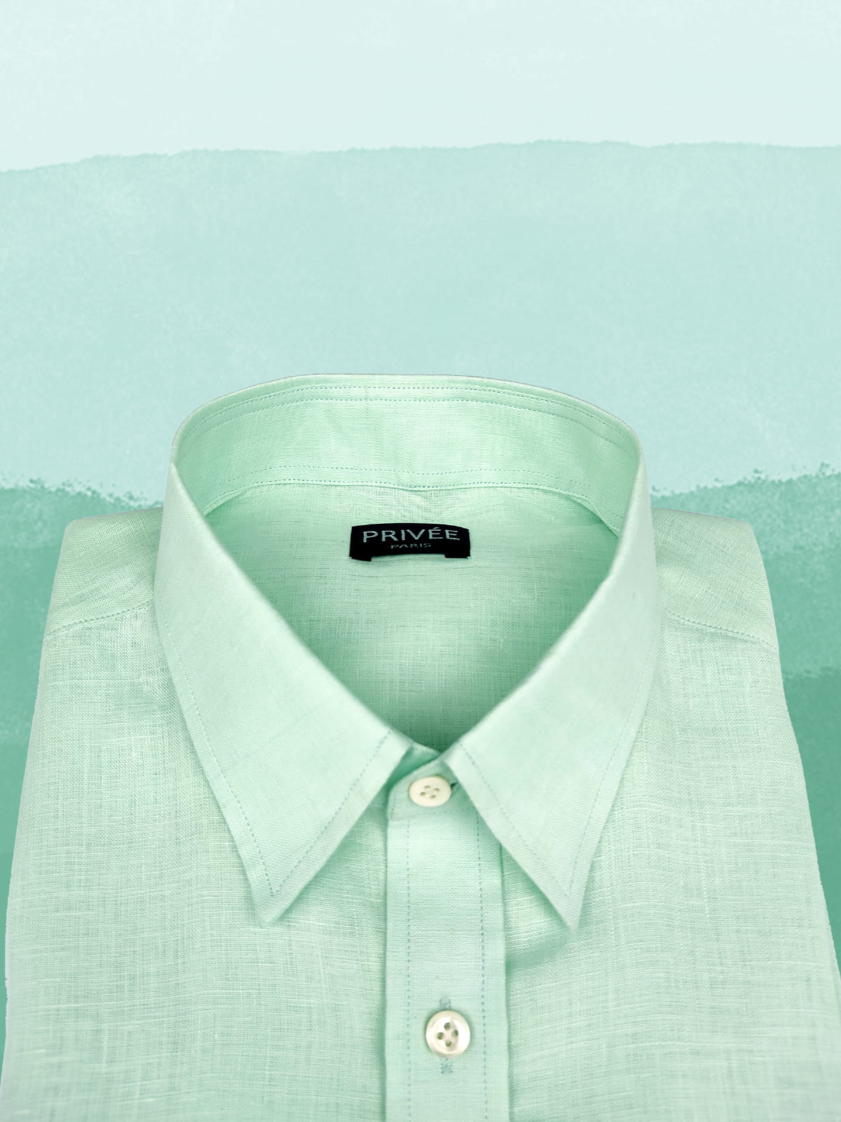Pistachio Green Linen Shirt