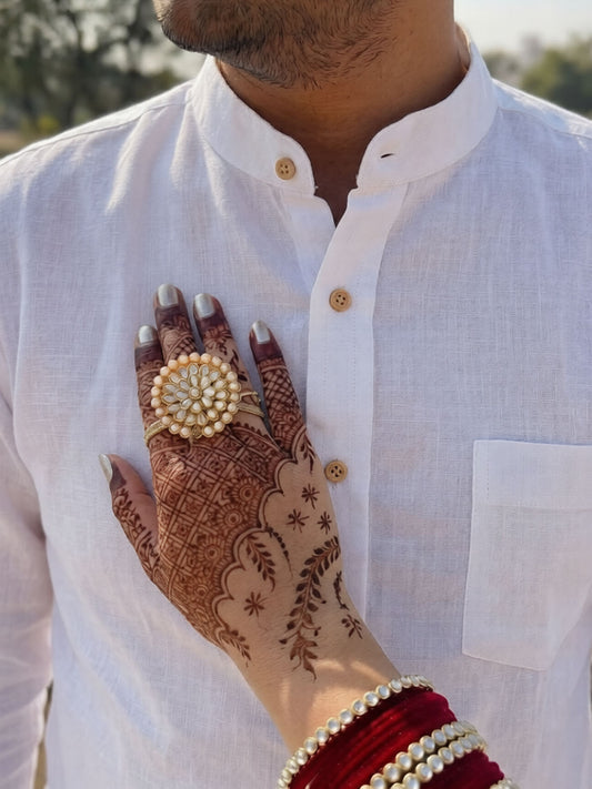 Pristine White Linen Shirt for Honeymoon Travelers