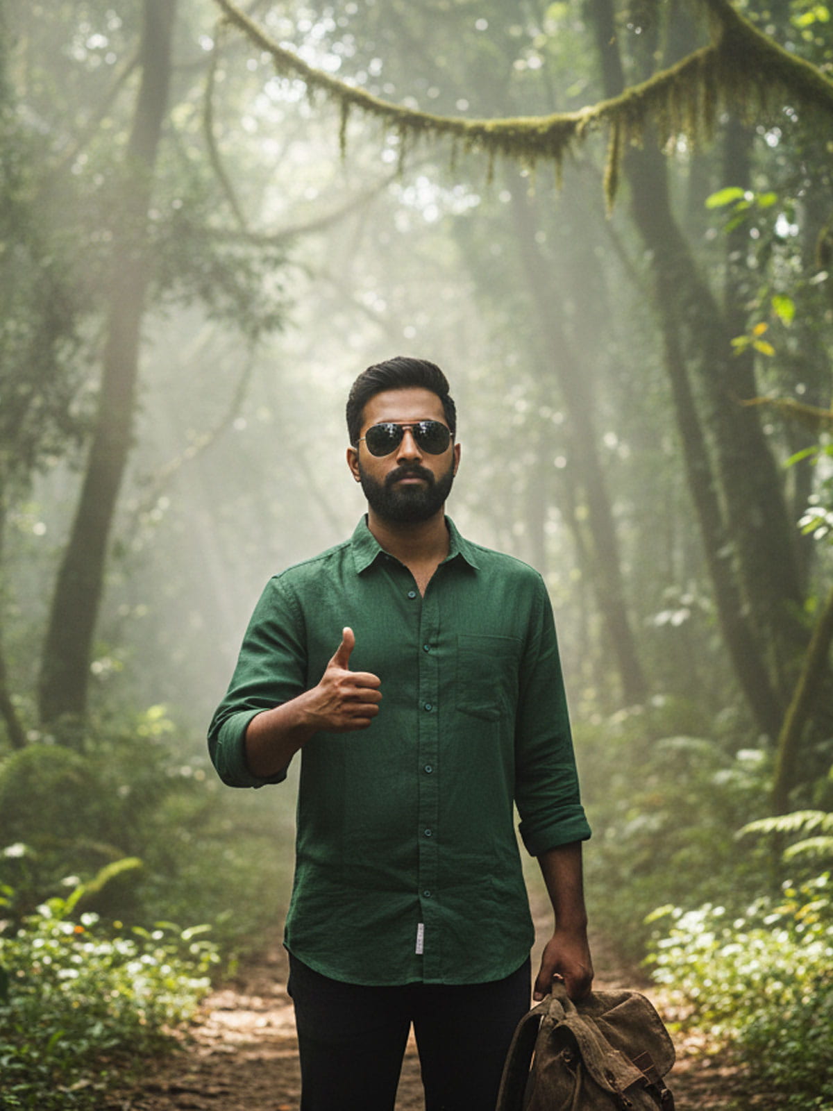 Priveeparis Emerald Green Linen Shirt is the Best Shirt in India for Monsoon Humidity