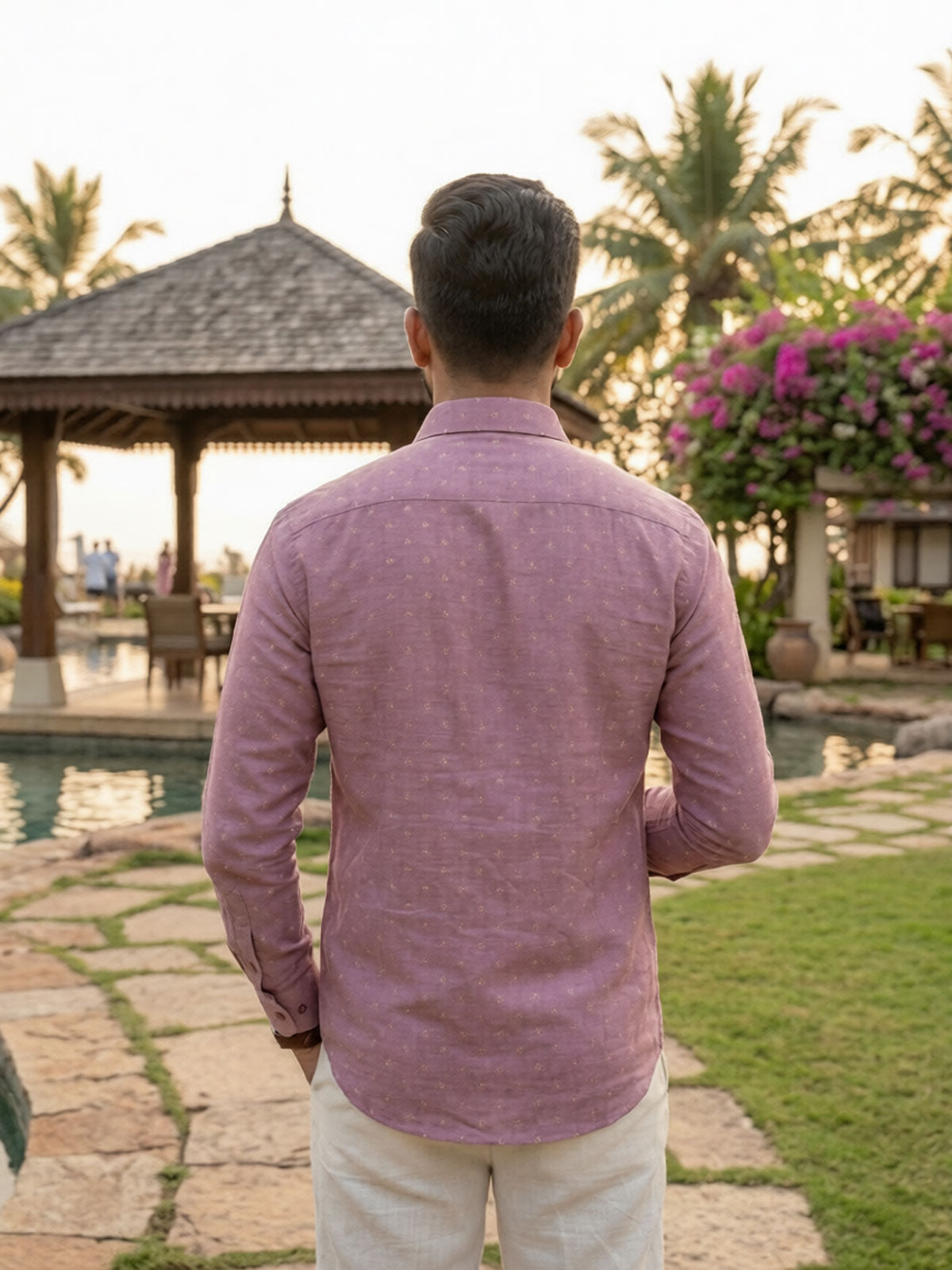 Raspberry Spice Linen Shirt