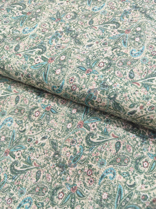 Retro Green Print Shirt (Half Sleeves)