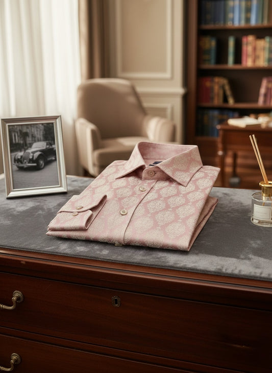 Privee Paris Rose Mauve Wedding Shirt
