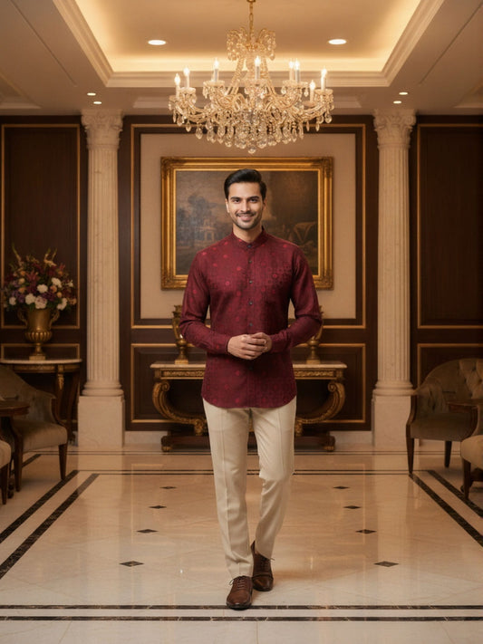 Royal Red Wedding Shirts India