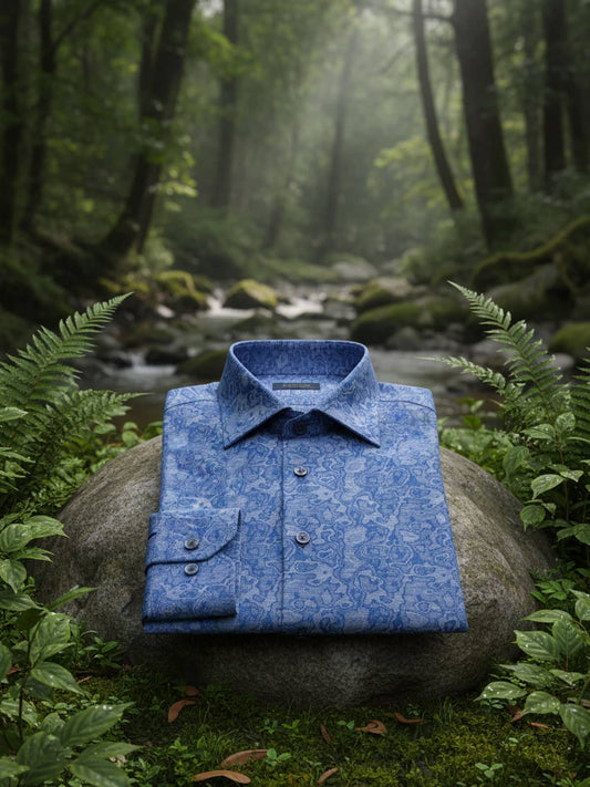 Serenity Blue Designer Shirt ndia