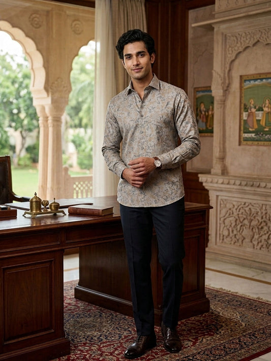 Taos Taupe Designer Shirt Privee Paris