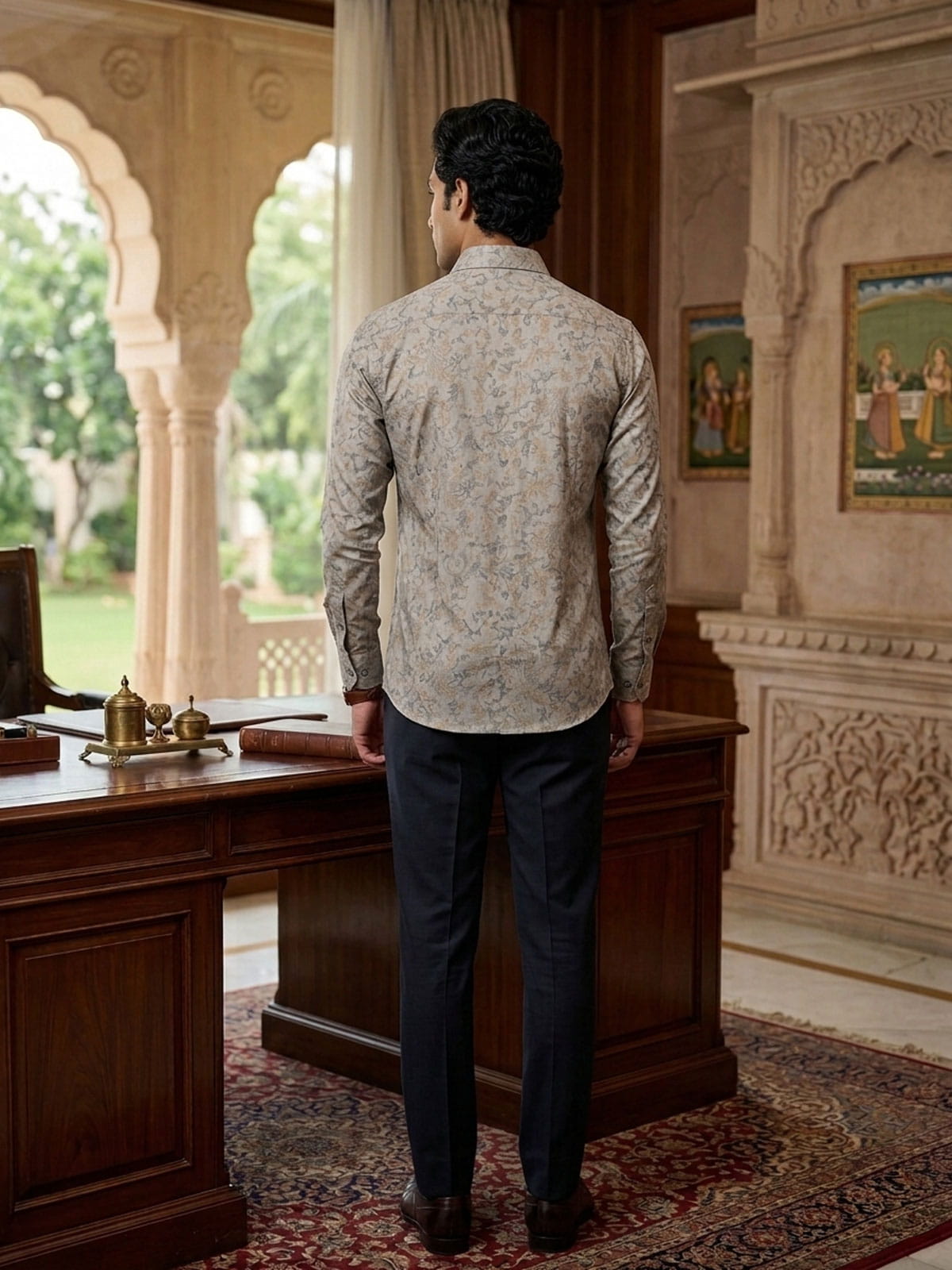 Taos Taupe Designer Shirt India