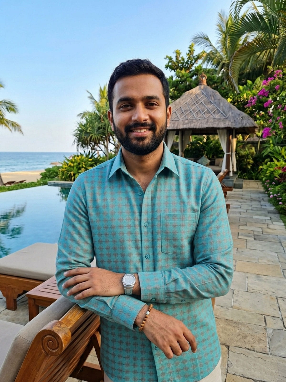 Teal Checkered Shirt India