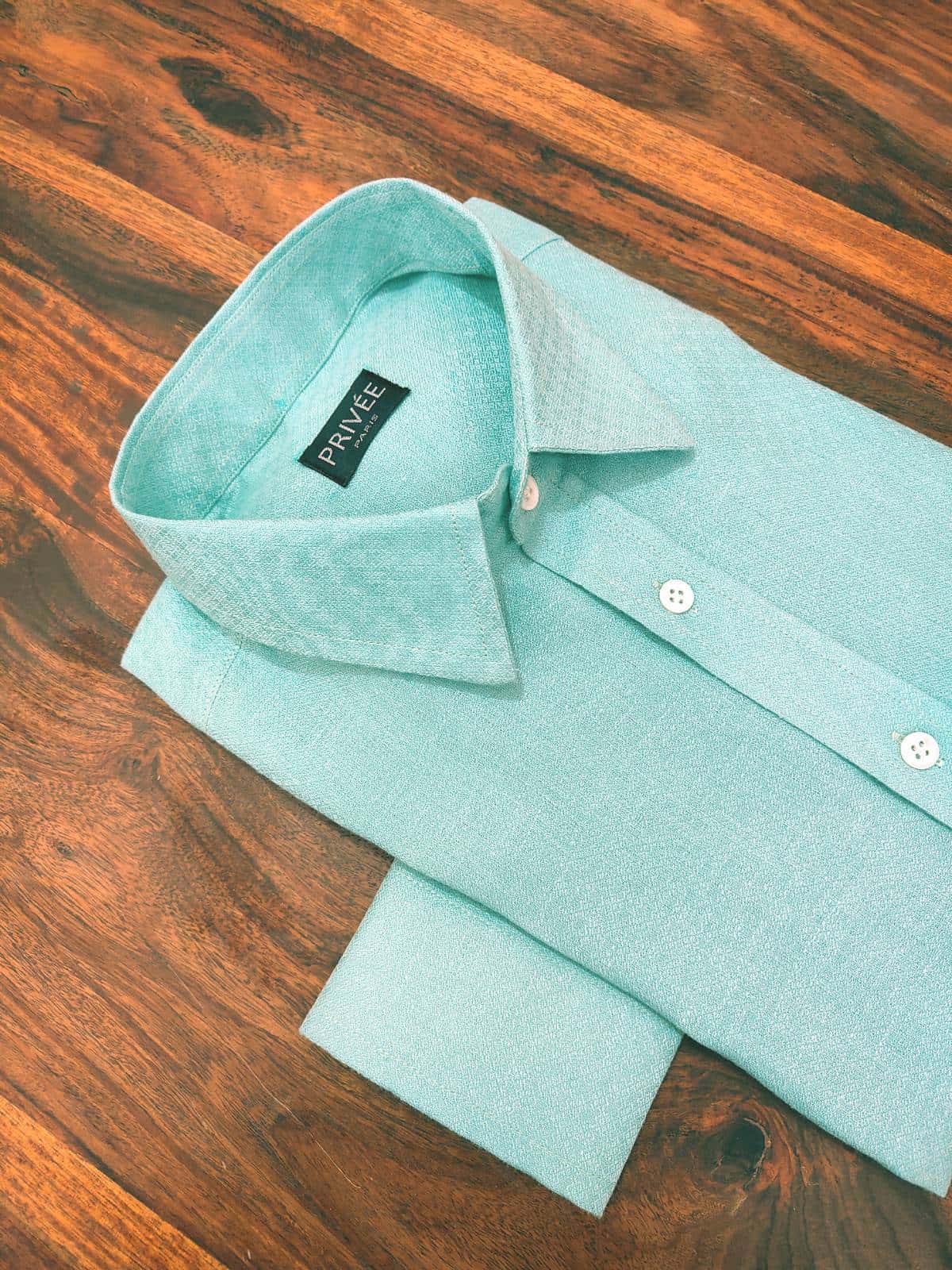 Topaz Green Irish Linen Shirt