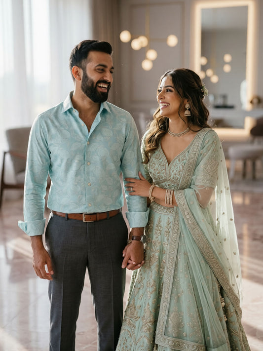 Topaz Green Wedding Shirts in India