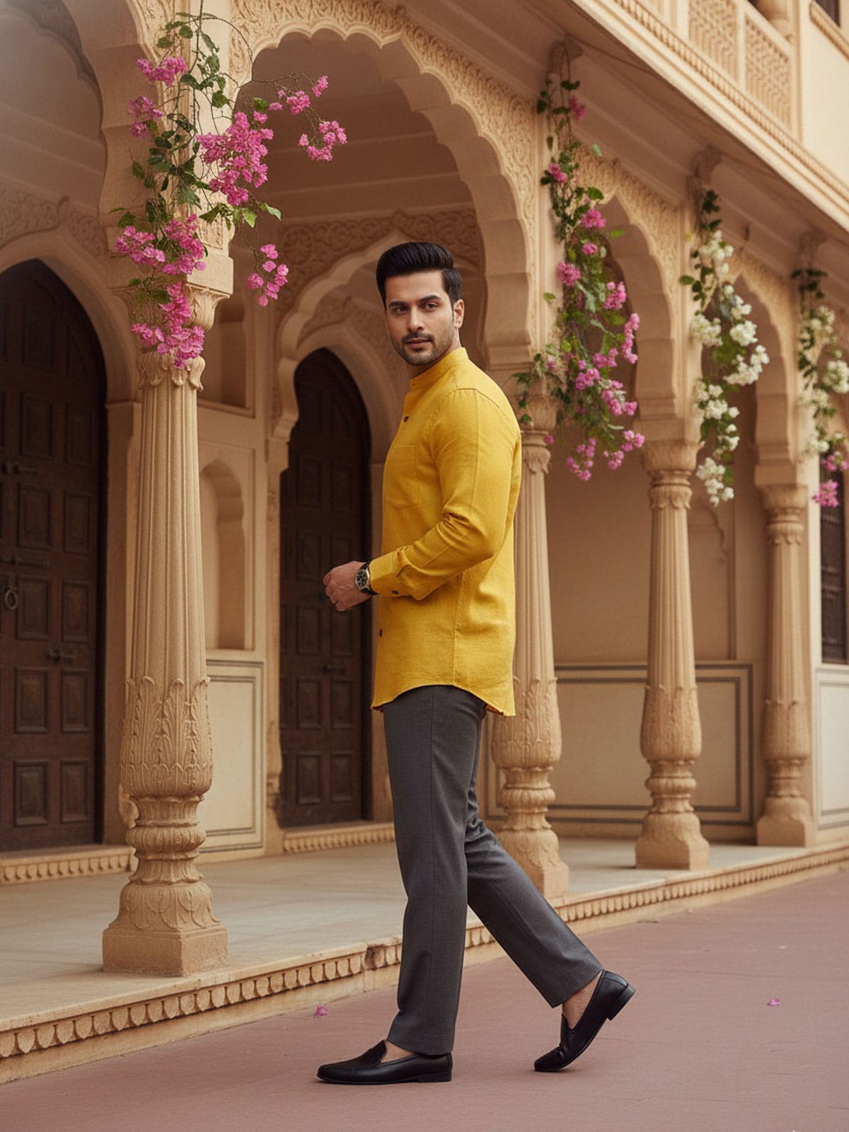Mustard Yellow Linen Shirts