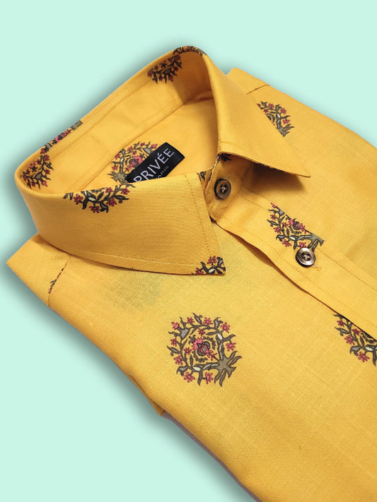 Yellow Shirt For Haldi