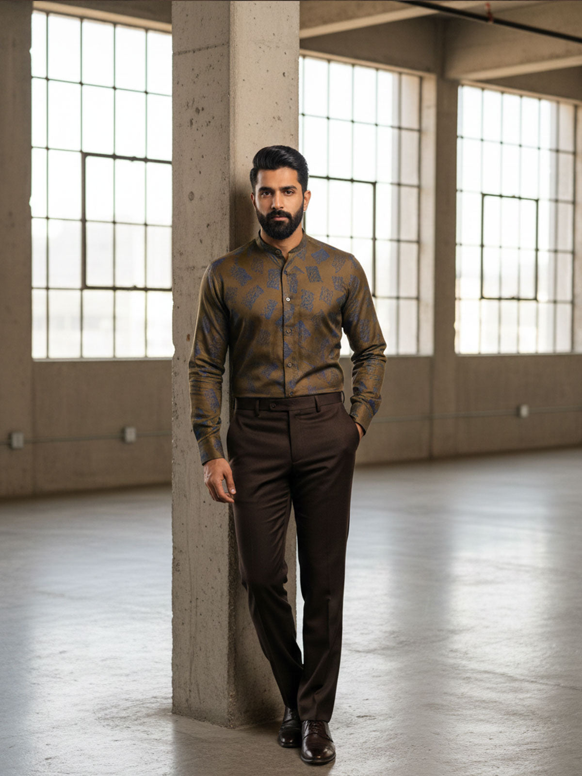 Designer Shirt Shirt Bronze Olive