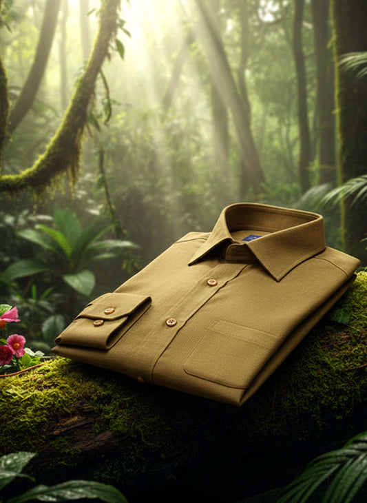 Khaki Linen Shirt (A true Indian attire)