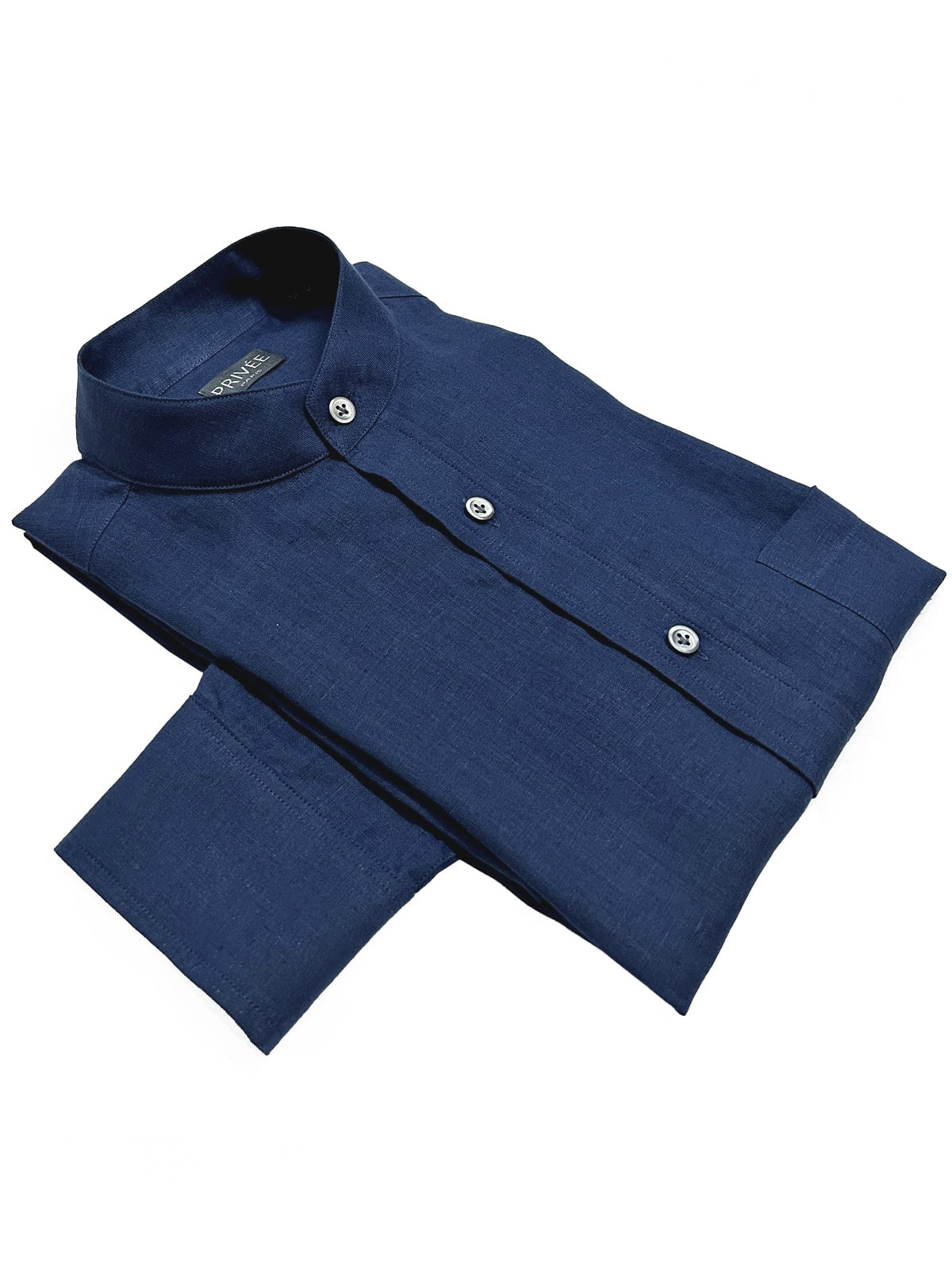 Navy Blue Linen Shirts